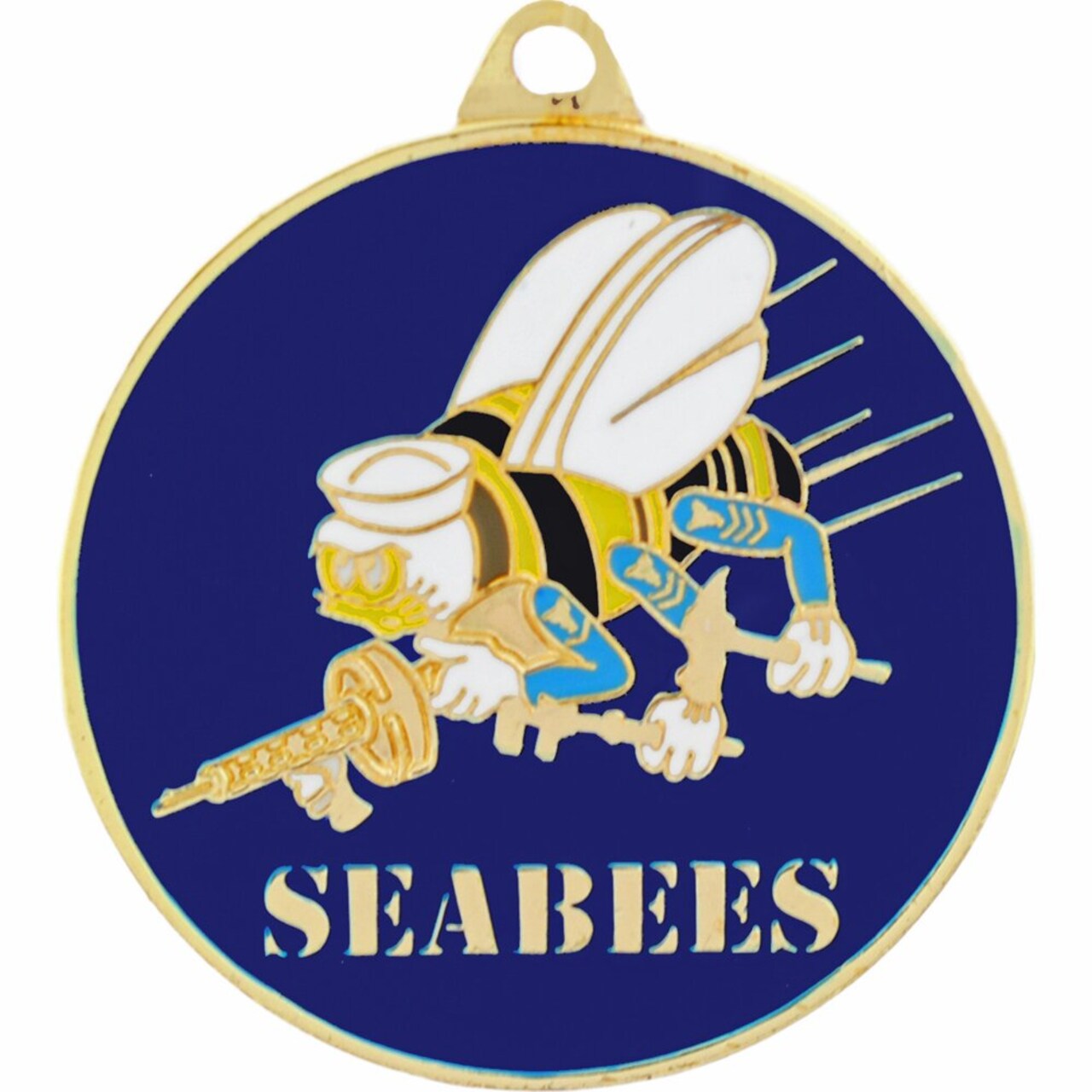 SEABEES Logo Keychain Military Key Ring Collectible Gifts Men Women Veterans